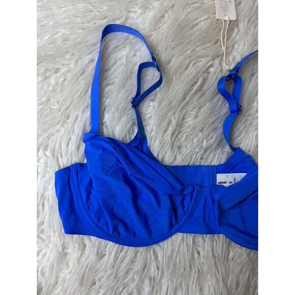 Aerie Smoothez Mesh Full Coverage Unlined Bra Blue Size 36D - Picture 4 of 7